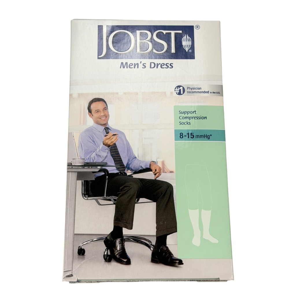 Jobst Mens Dress Support Compression Socks 8-15 mmHg Navy Medium 110785